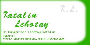 katalin lehotay business card